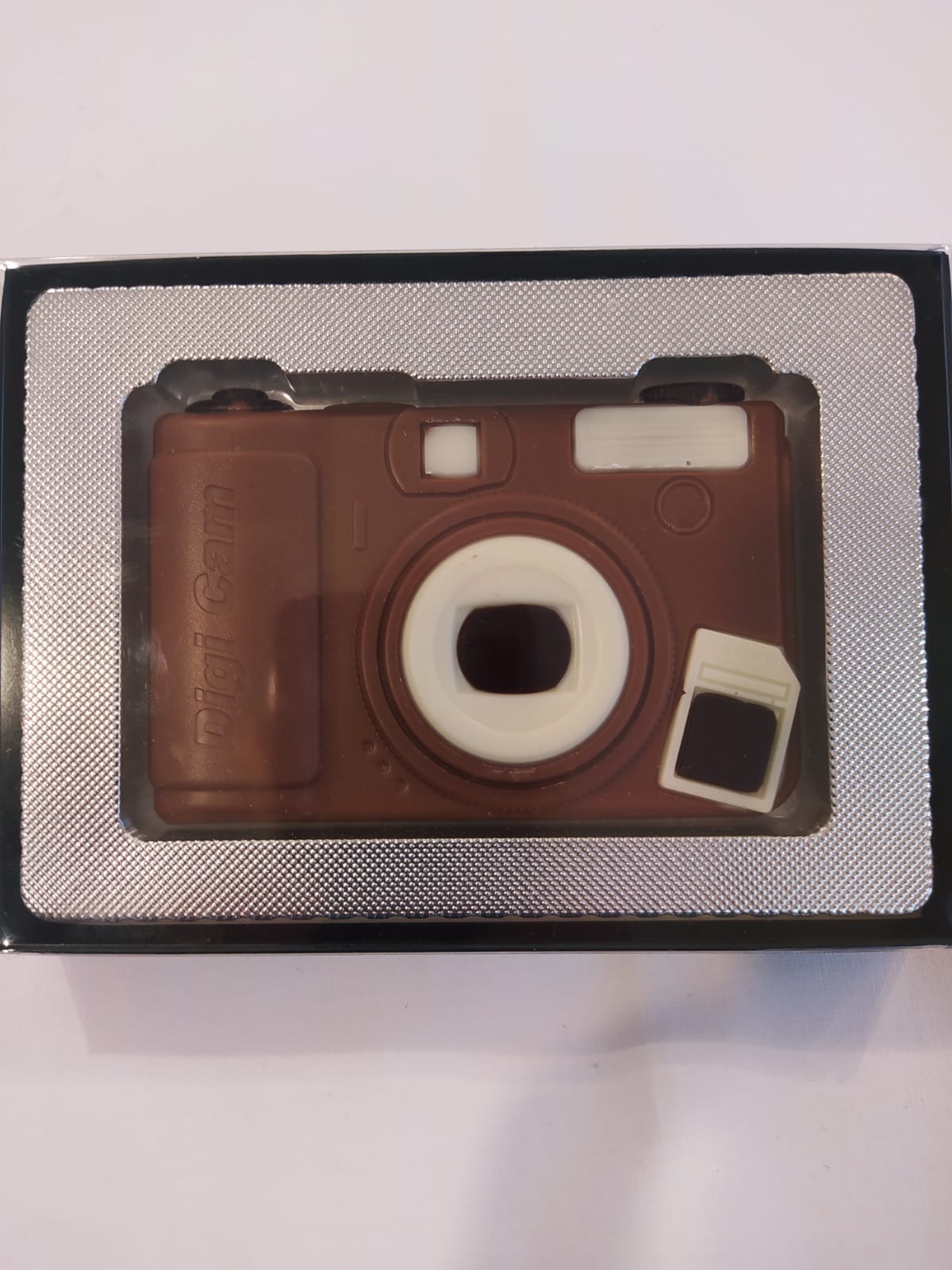 Cámara de fotos de chocolate. Sin gluten