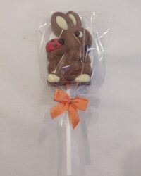 Piruleta de chocolate conejo