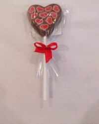 Piruleta de chocolate corazón