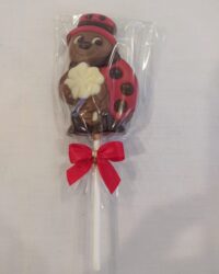 Piruleta de chocolate mariquita