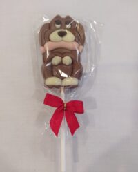 Piruleta de chocolate perrito