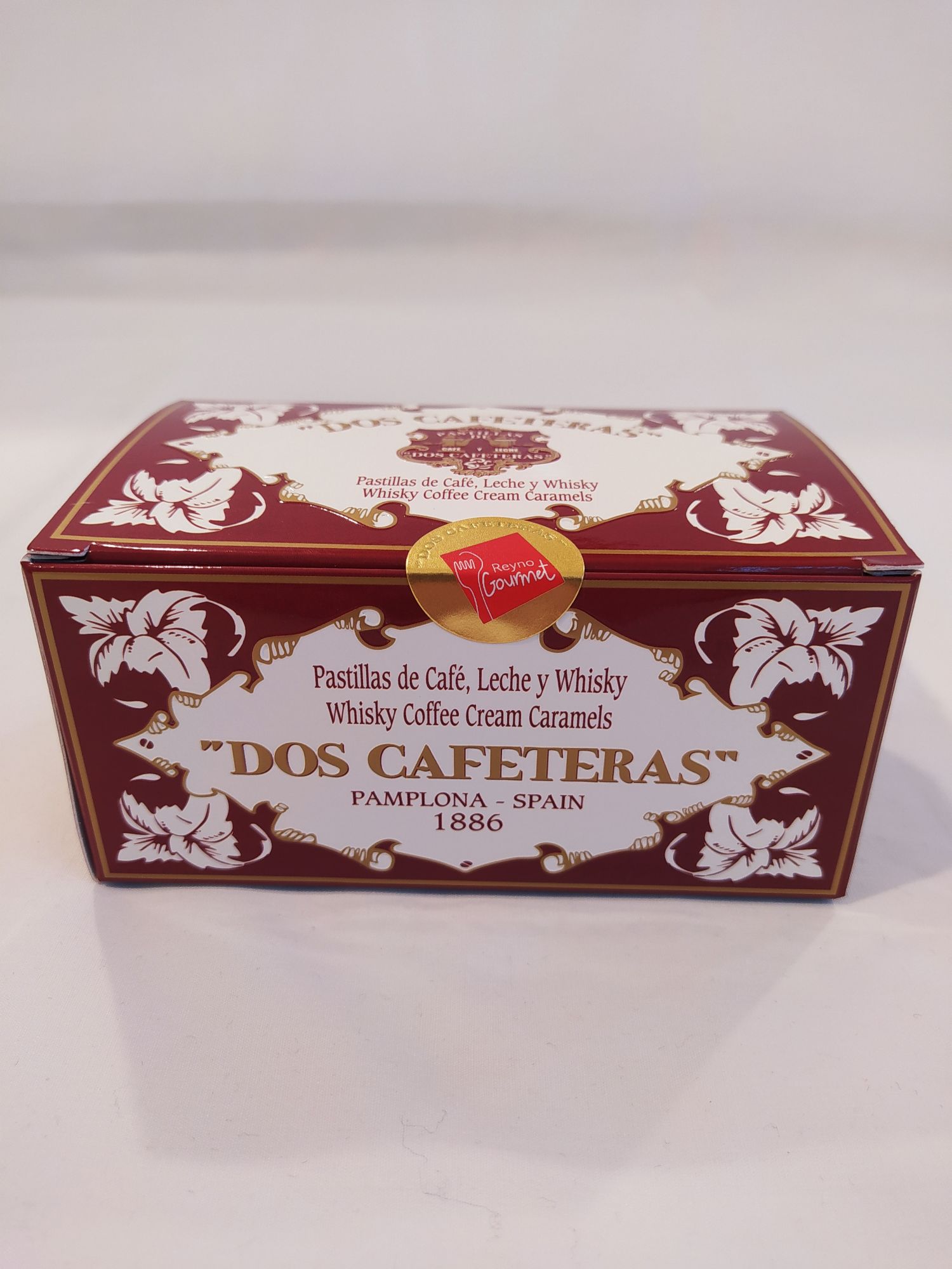 Caja de caramelos 2 cafeteras con Whisky. Sin gluten. 220gr