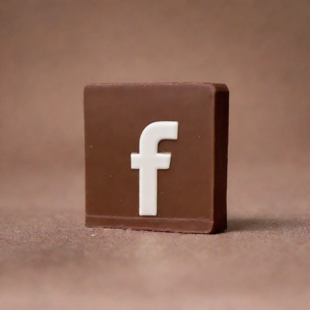 Logo Facebook en chocolate